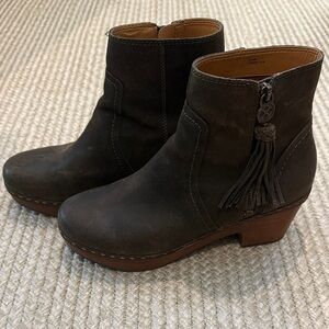 Patricia Nash Dark Brown Suede Ankle Boots